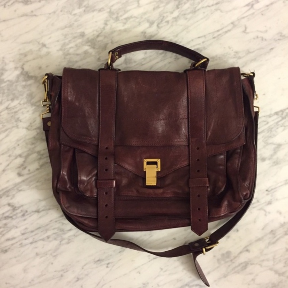 Proenza Schouler PS1 Large Satchel - Burgundy